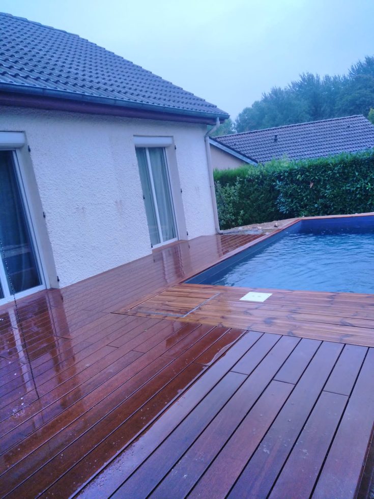 Piscine container réalisée par notre atelier : moins de 10 m²