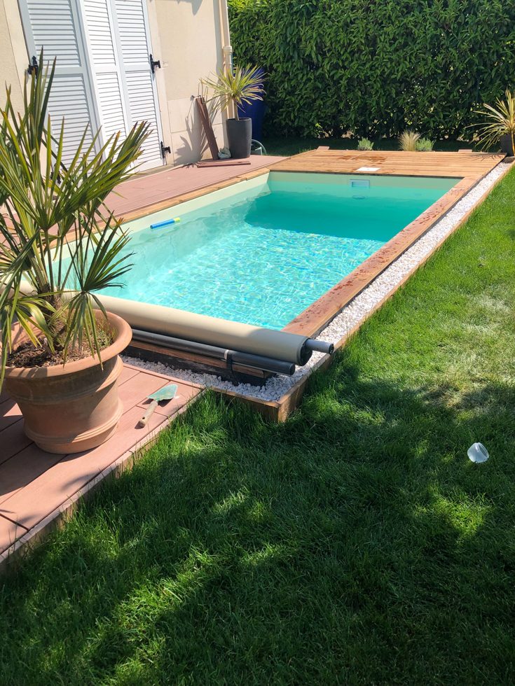 Piscine container réalisée par notre atelier : moins de 10 m²